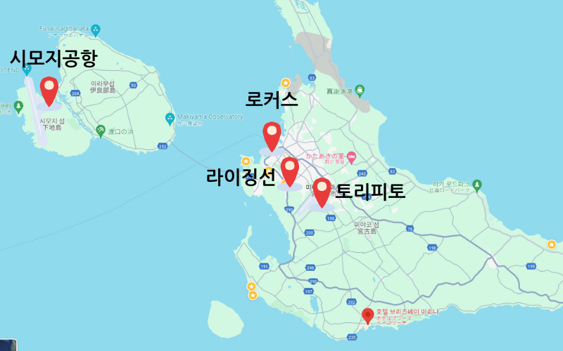 호텔 위치를 표시한 지도